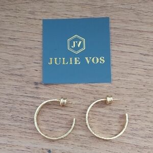 JULIE VOS hammered gold hoop earrings